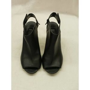 Gap Womens Black Peeptoe Strap on Platform 3" Heels Size 7